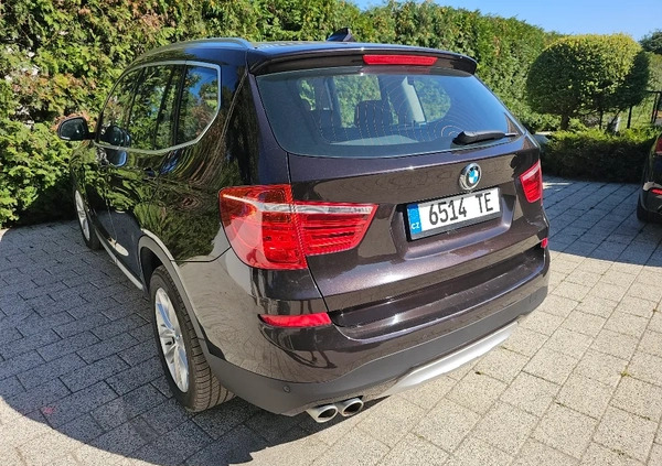 BMW X3 cena 95999 przebieg: 96656, rok produkcji 2015 z Zalewo małe 121